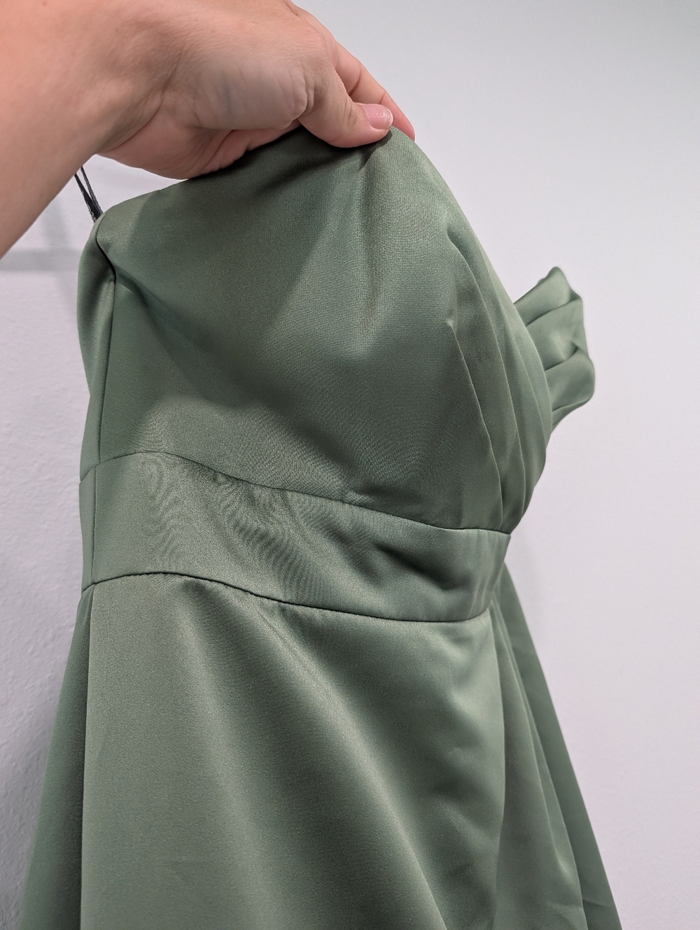 Alfred Angelo Clover Green Strapless Evening Gown Size 10 - Picture 7 of 8